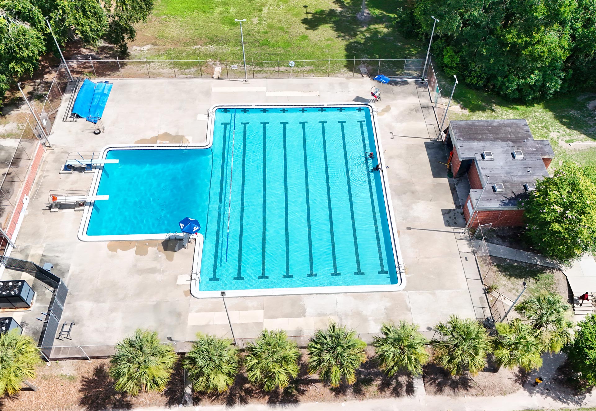 One of the many recreational offerings of Henry T Jones Park and Community Center-- the Pool!