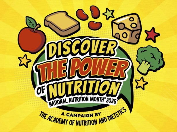 a picture apple, bread, cheese, broccoli and beans with the word discover the power of nutrition