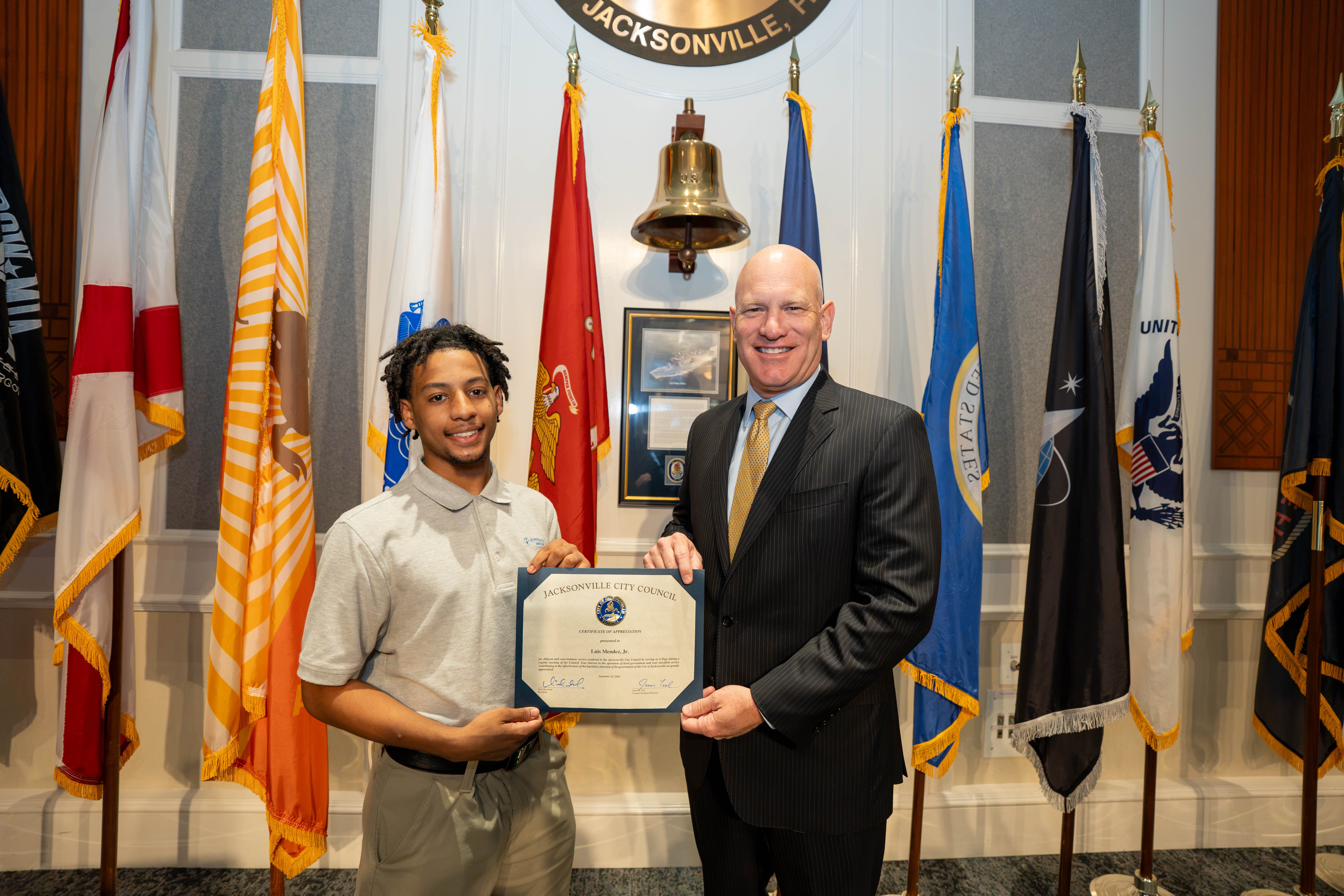 Page Program participant Page Program participant Luis Mendez, Jr. and CP Nick Howland