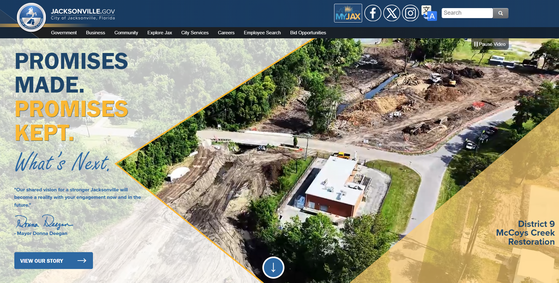 Promises Made. Promises Kept. What is Next? Webpage Screengrab