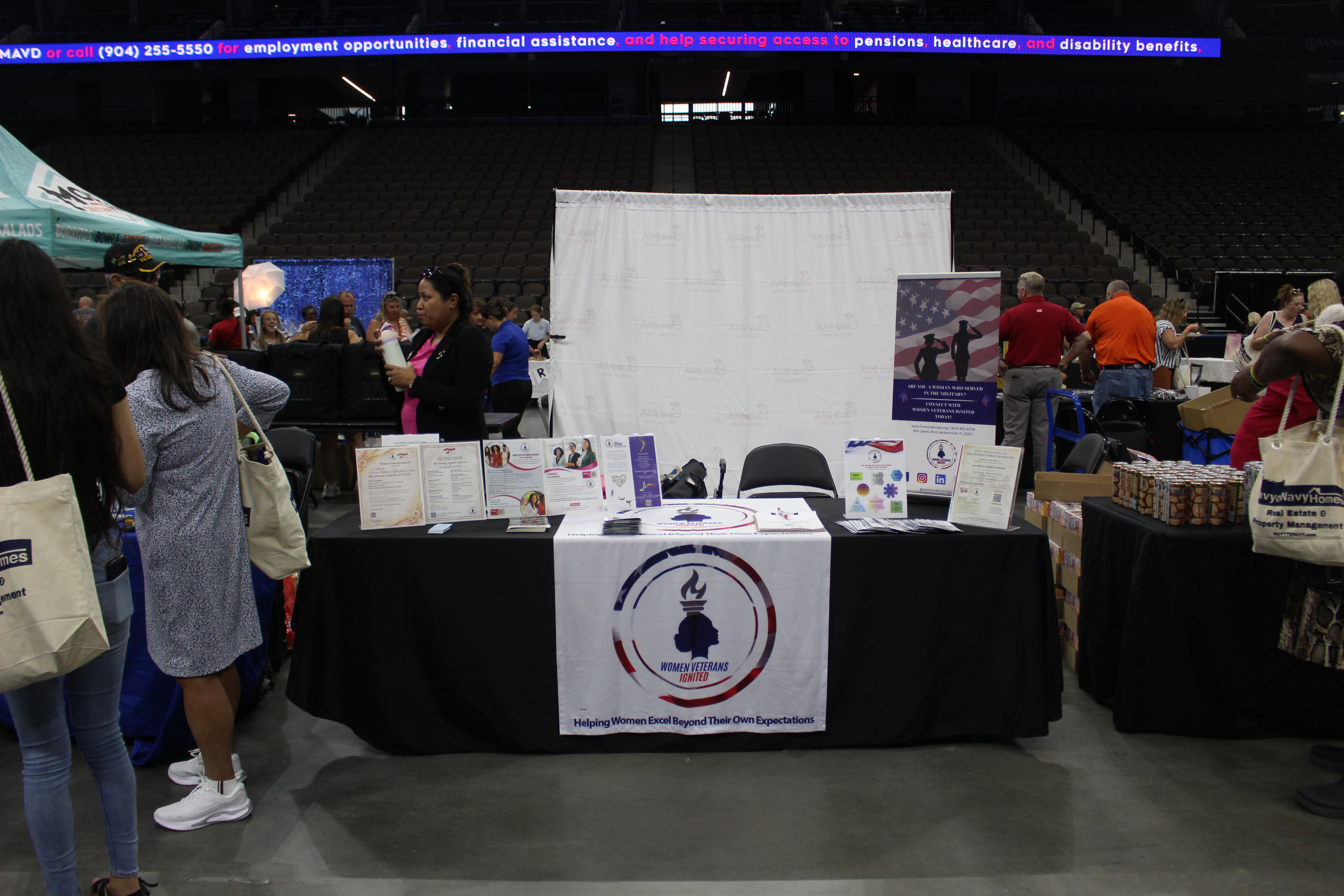 Women Veterans Ignited organization was on hand to pass out goodies and information to the spouses at Spouses Night Out 2026