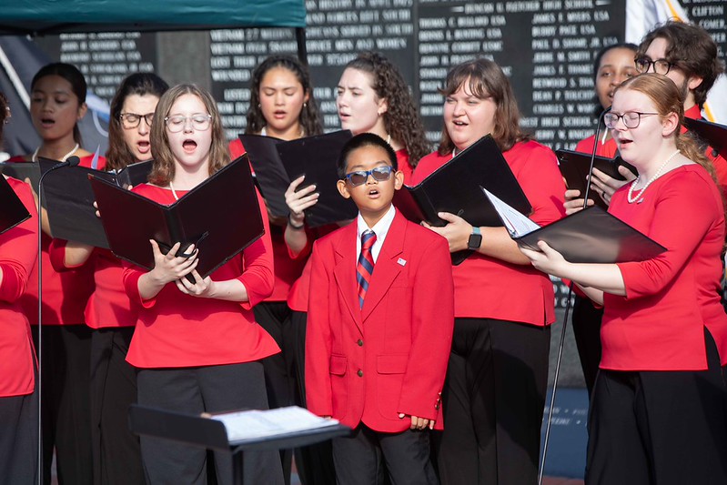 Choir singing at Memorial Day 2026 service