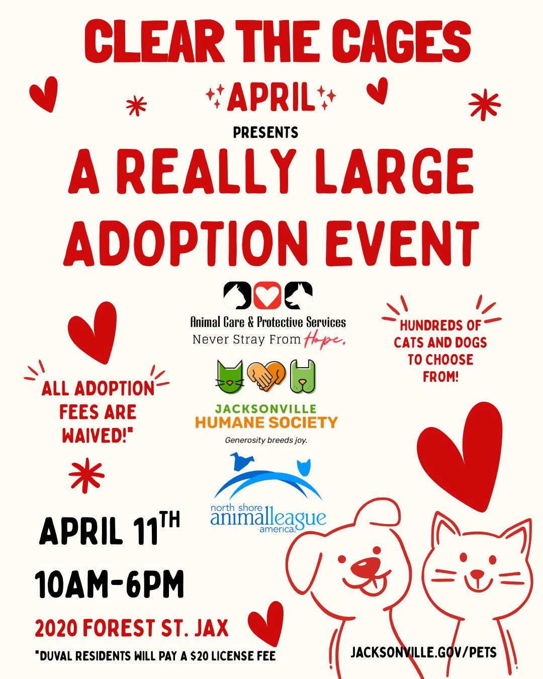 Clear the cages April 2026