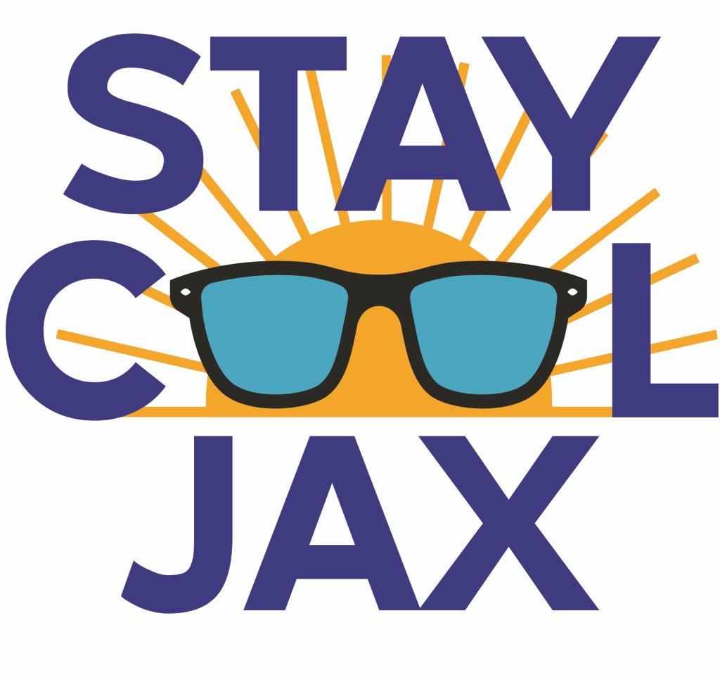 stay cool jax logo with sun wearing sunglasses