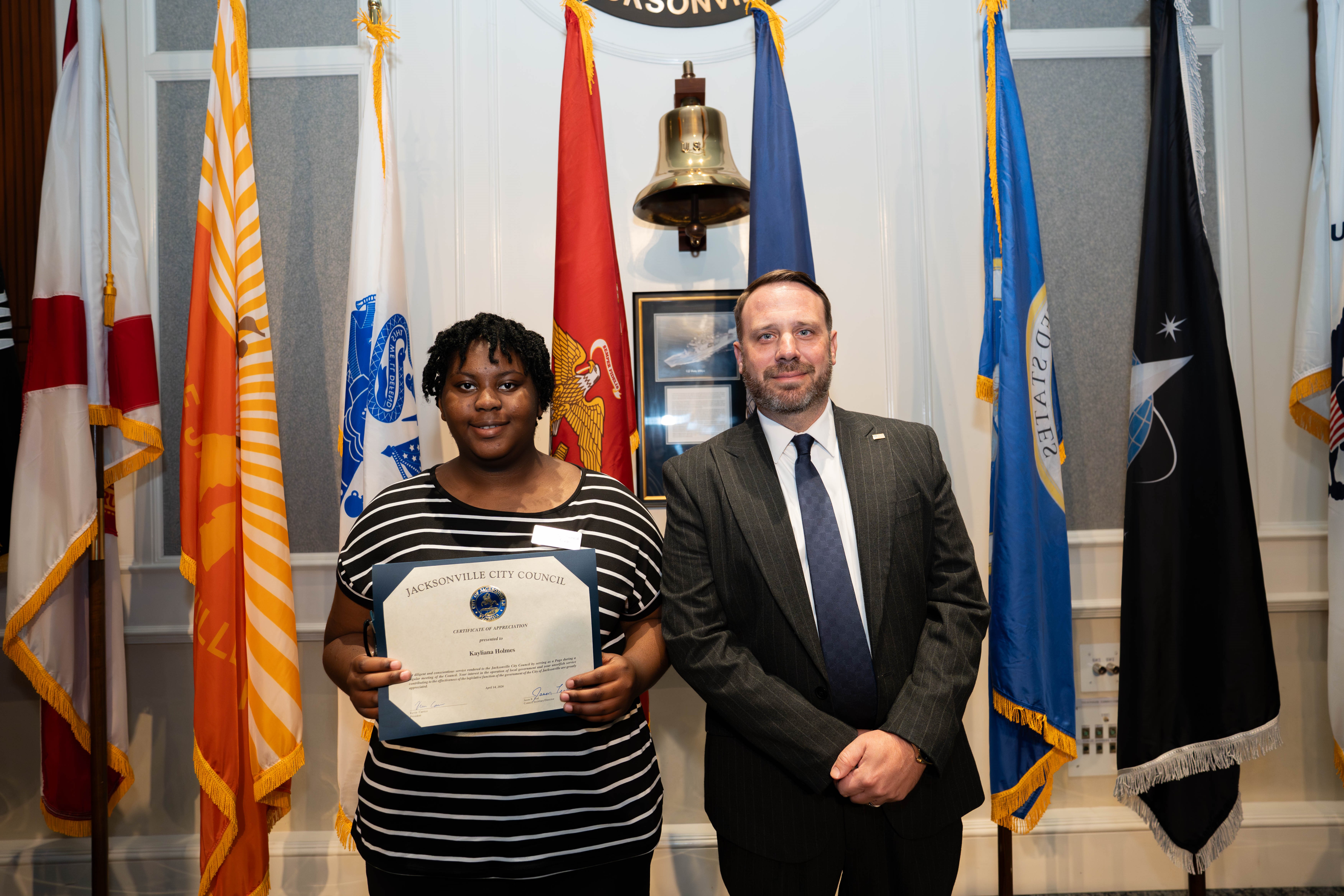 Kayliana Holmes and CP Kevin Carrico 