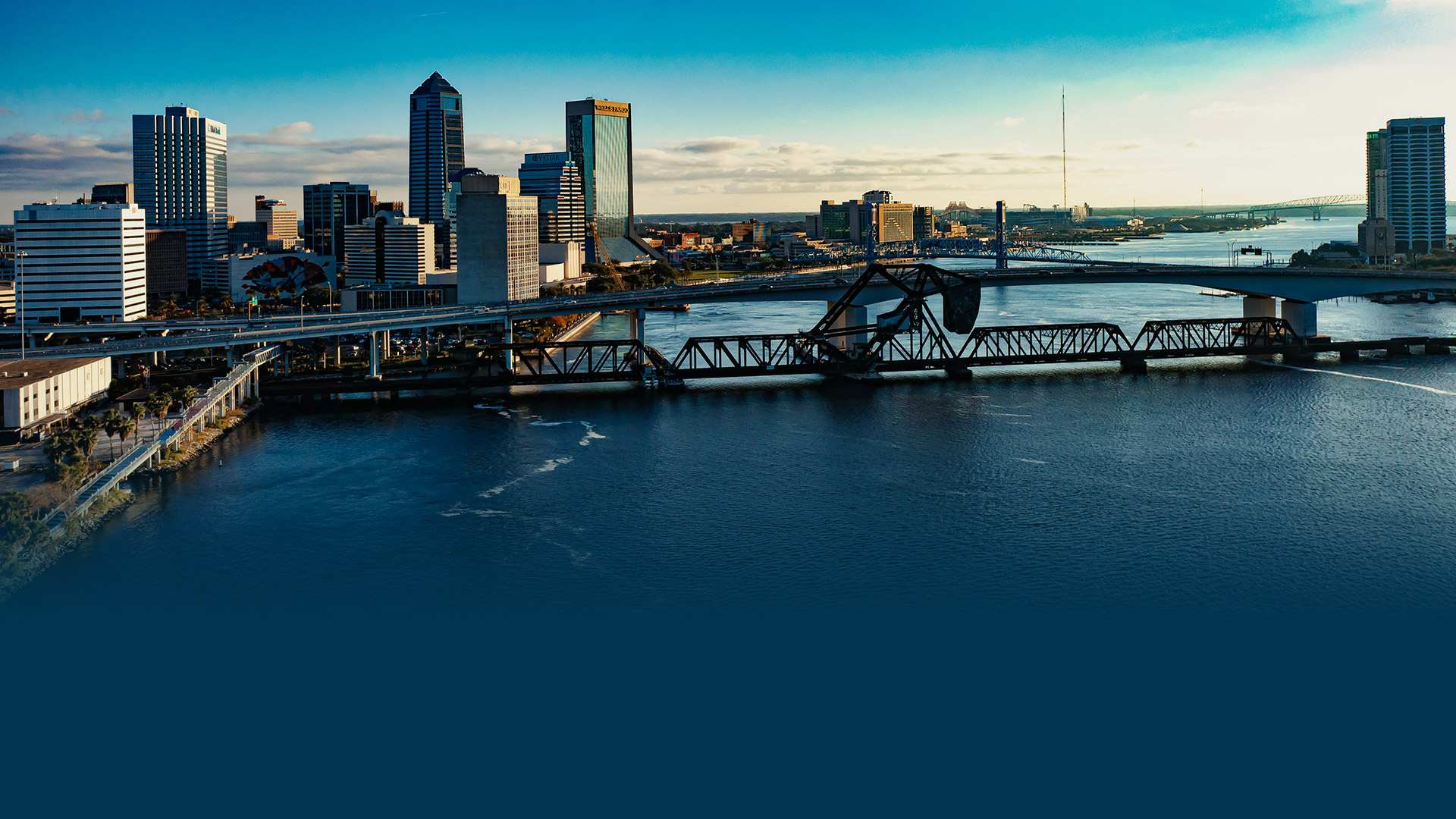 View of downtown Jacksonville from over the river