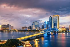 Downtown Jacksonville Skyline at Night
