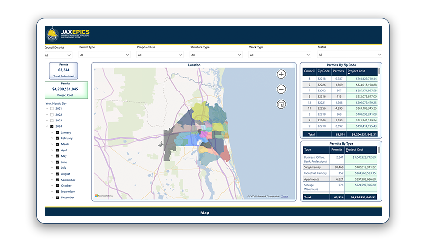 Permits Maps Dashboard Image Link