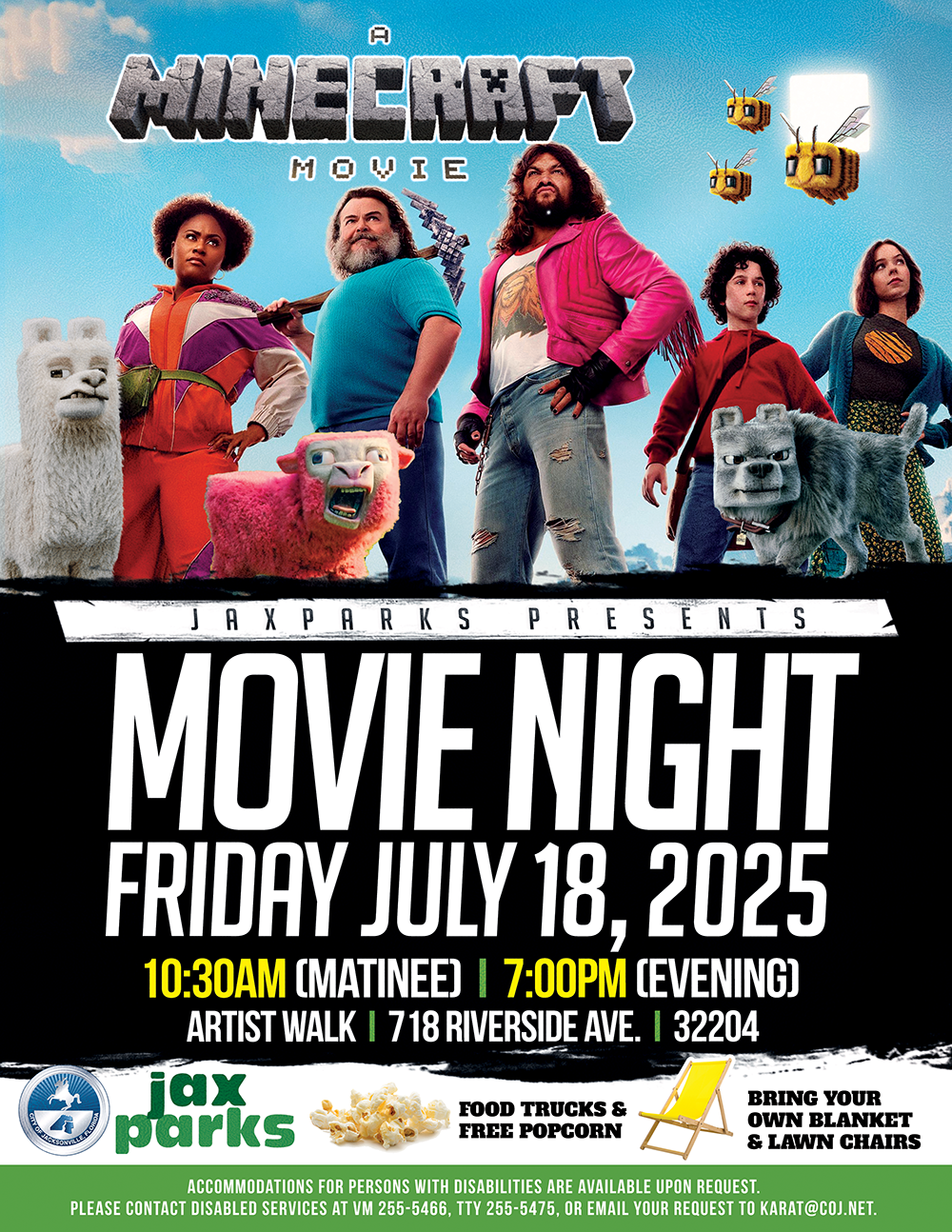 actors and charactures in the film on flyer