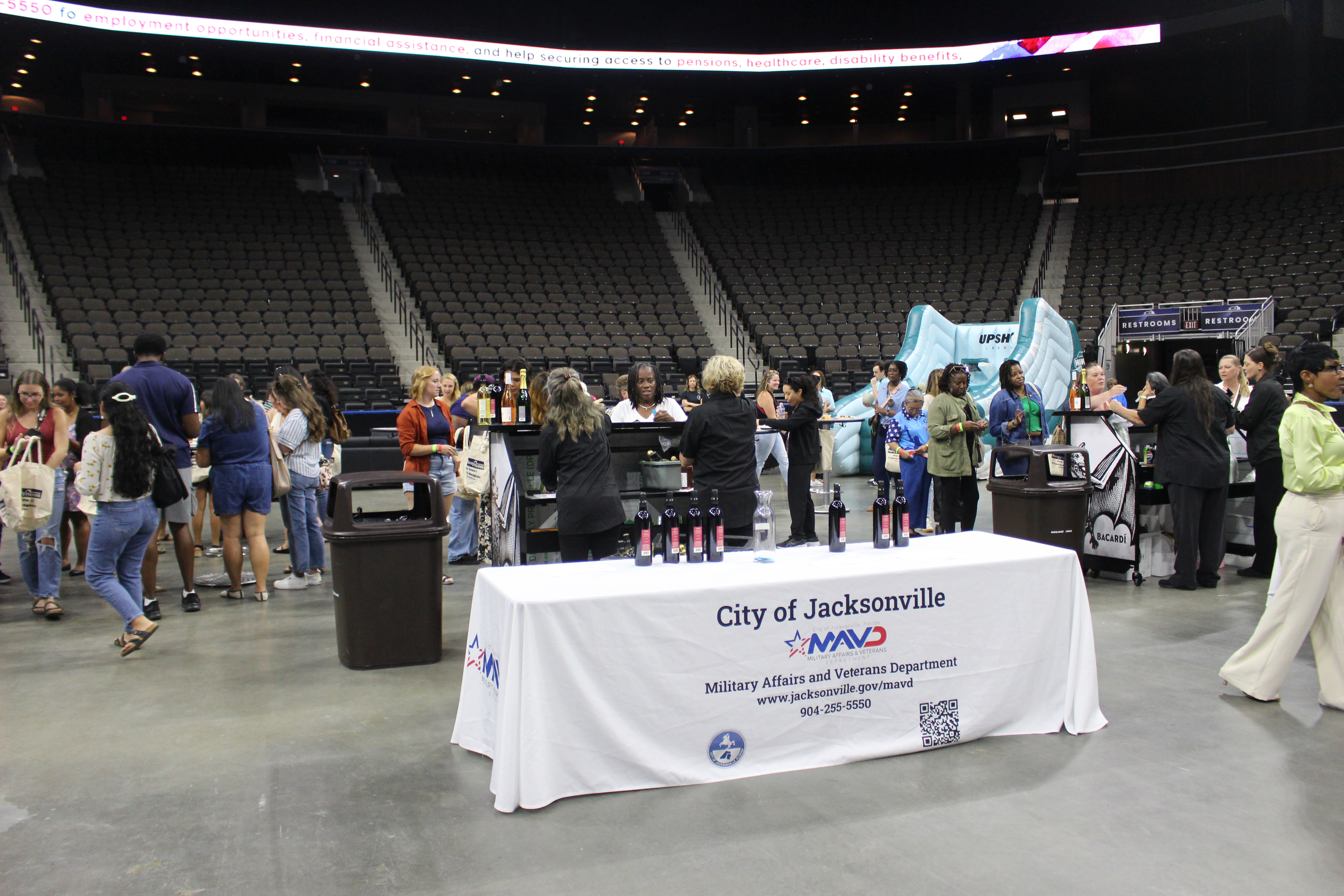 City of Jacksonville Military Affairs and Veterans Department table at Spouses Night Out 2026 