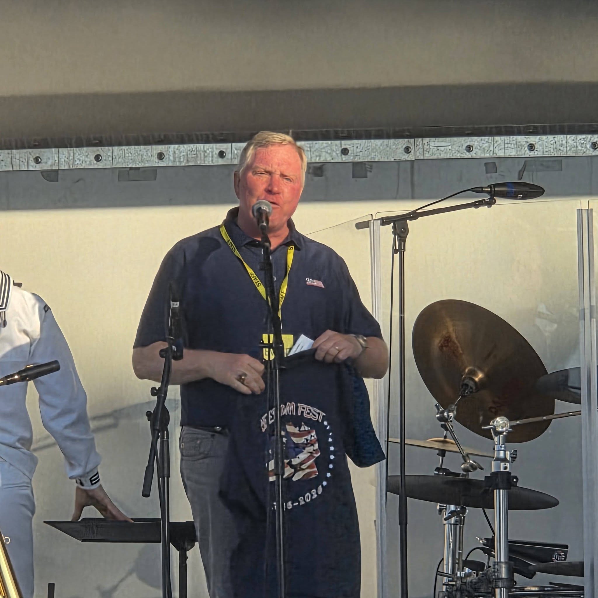 Director Harrison Conyers making remarks during the Freedom Fest 250