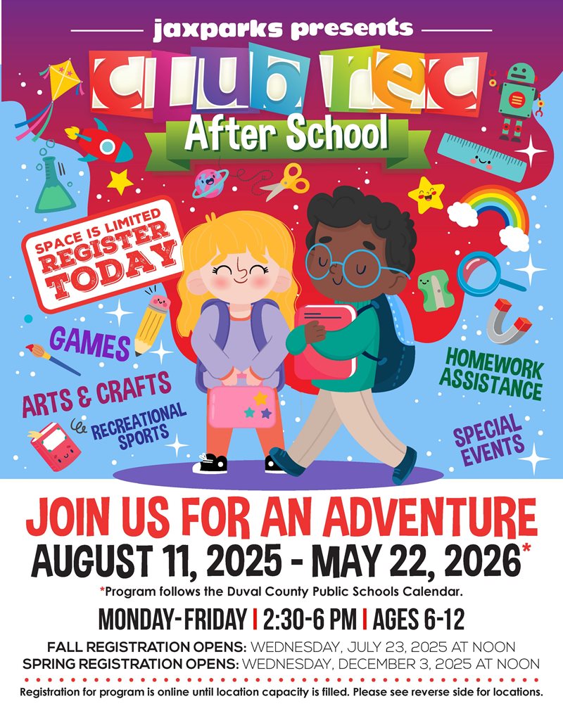JaxParks Club rec after school flyer