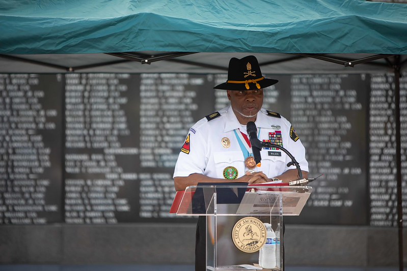 Words of welcome by Andrew Walden, CSM (ret) MOPH Chapter 524 at Purple Heart Ceremony 2026