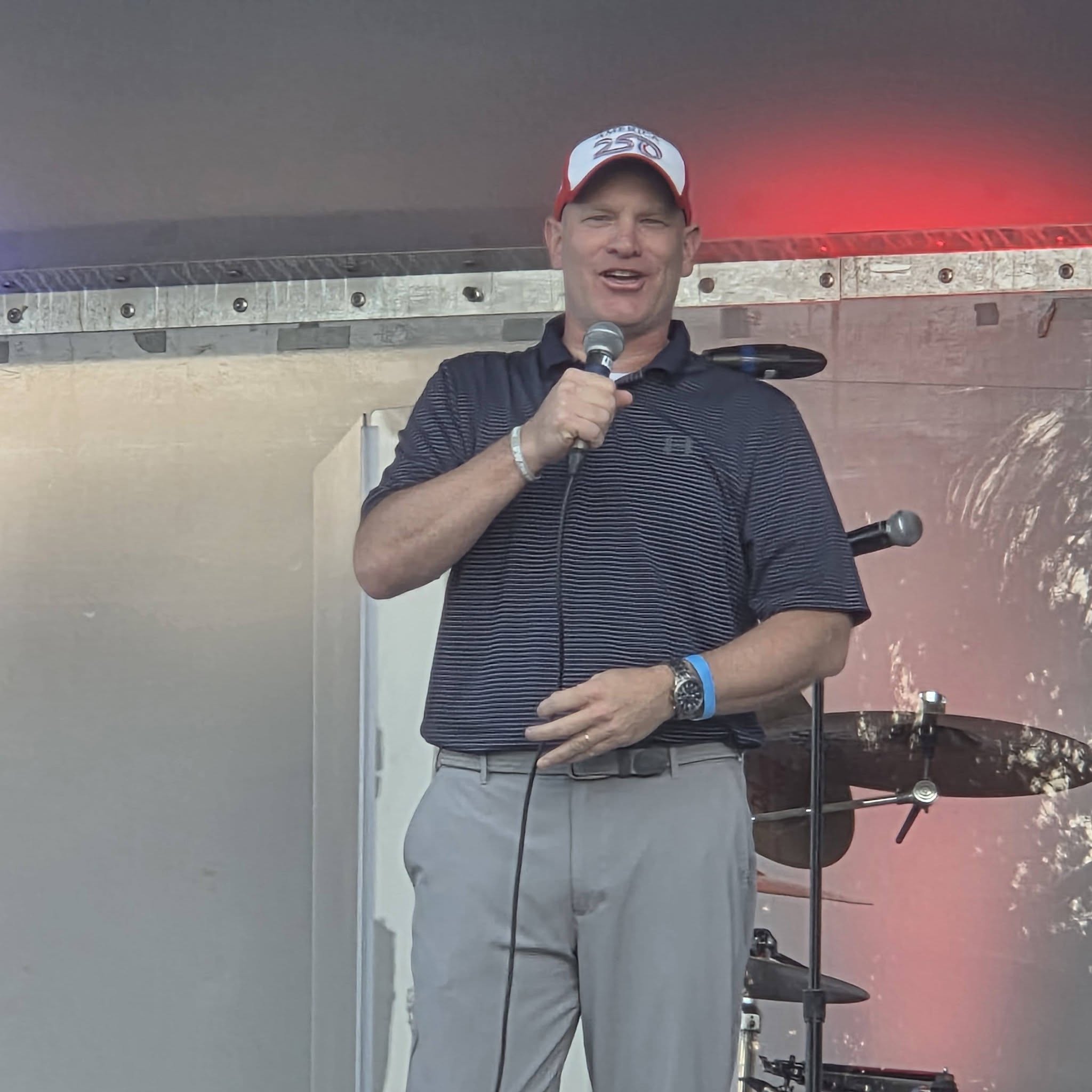 Jacksonville City Council President Nick Howland making remarks at Freedom Fest 250