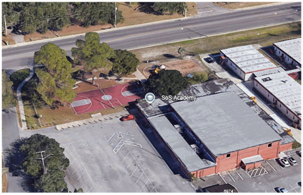Satellite photo of Mary Lena Gibbs Community Center and Gymnasium