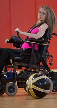 Image of a woman in a wheelchair