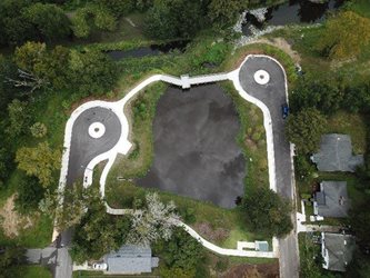 aerial view of Broward Pond and Cul-de-Sacs