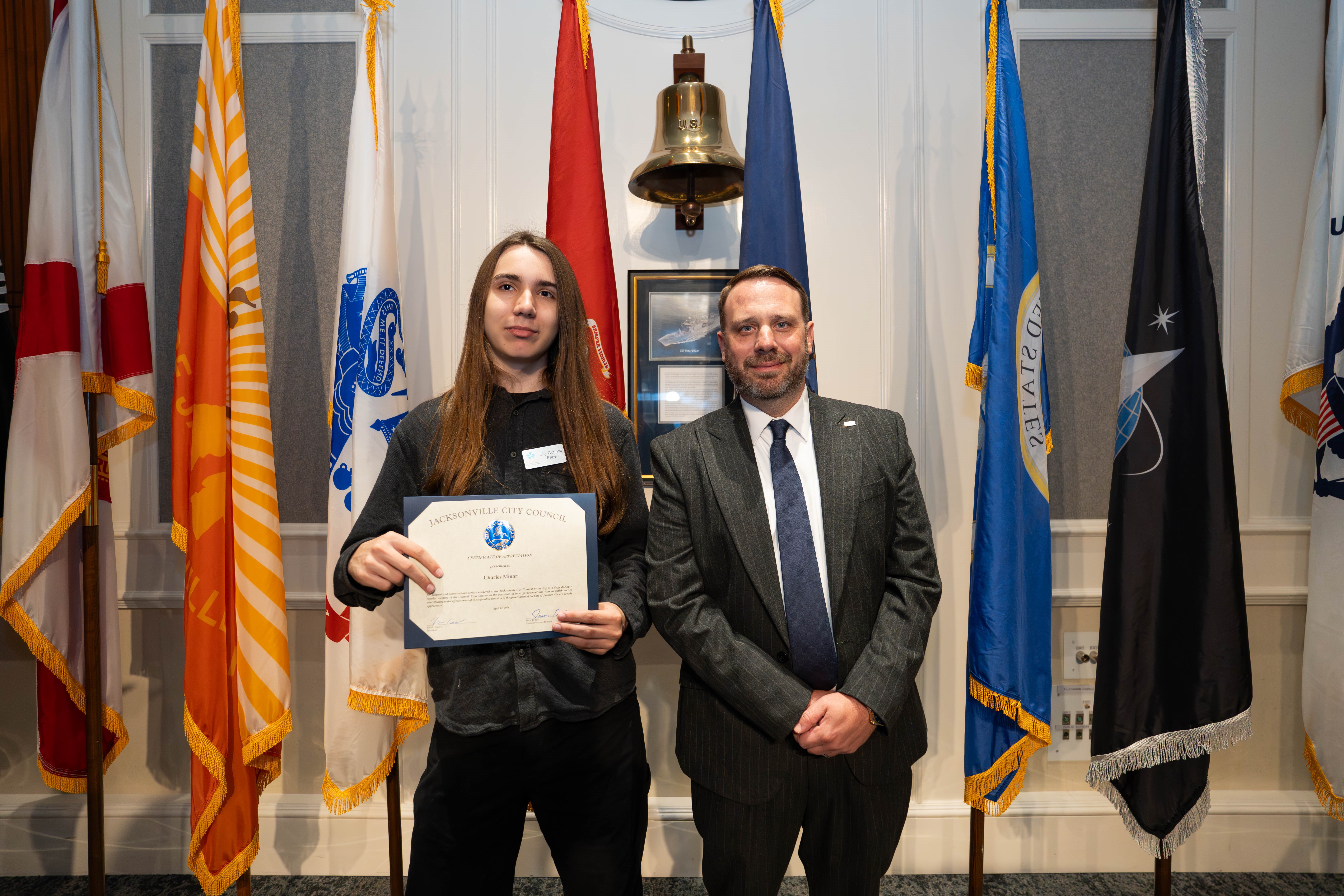 Charles Minor and CP Kevin Carrico  