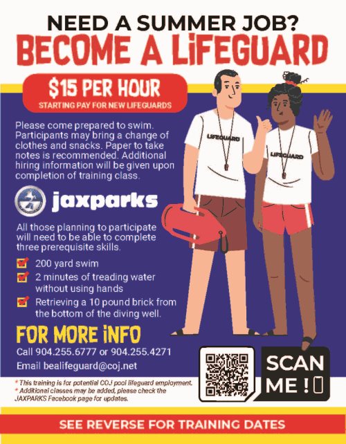 JaxParks Lifeguard Training 2025 Infographic