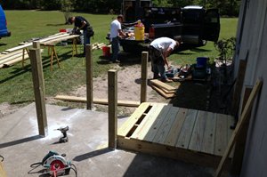 Wheelchair ramp construction photo