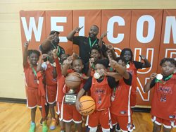 Picture of the JWA Elite Tadpole-10u youth basketball team.