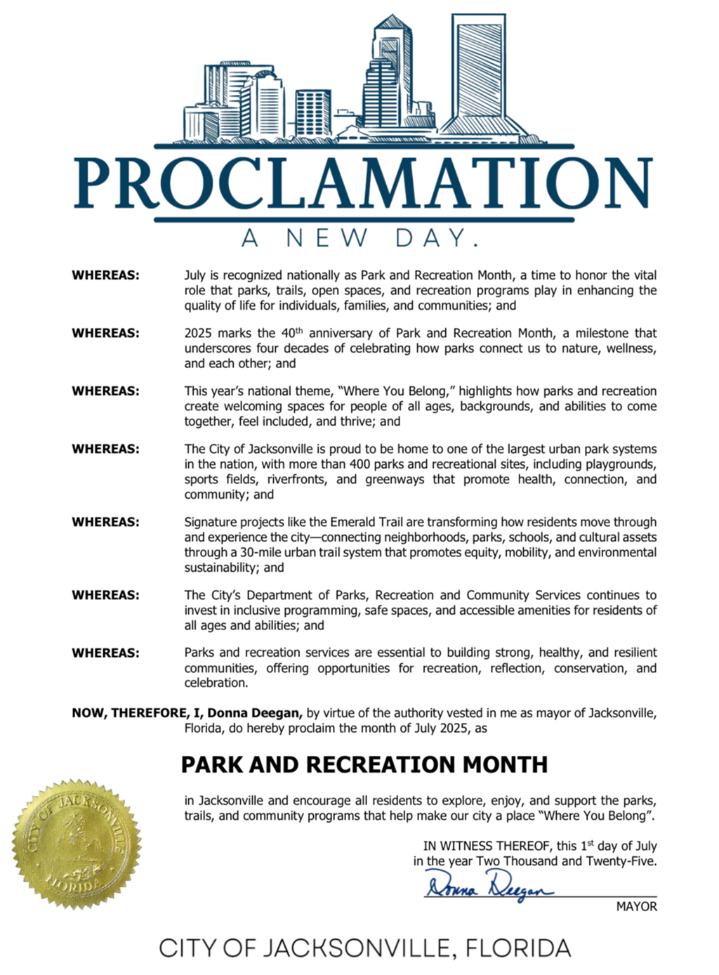 Proclamation