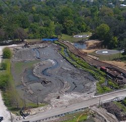 aerial view of a construction area