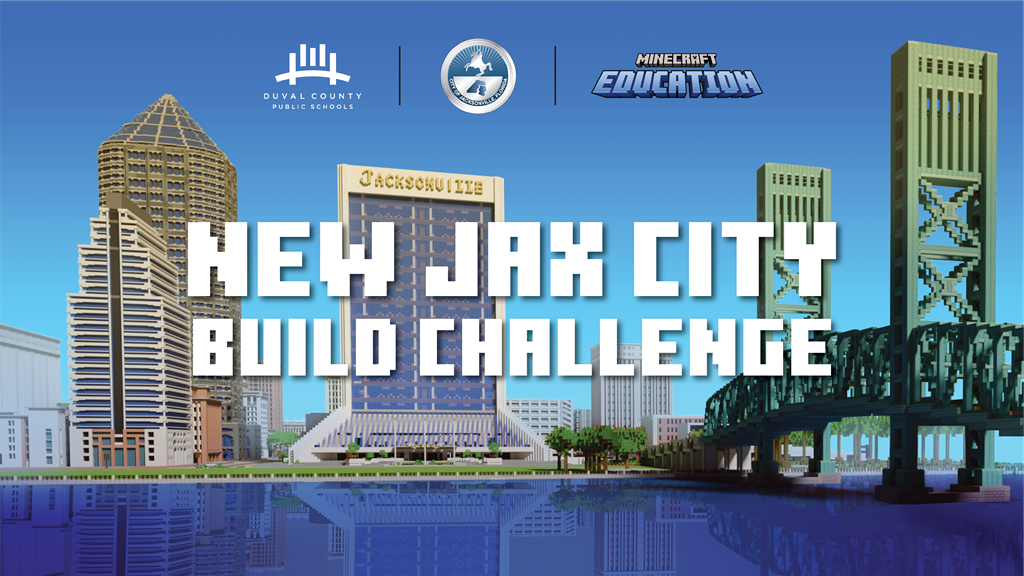 New Jax City buildings in minecraft style
