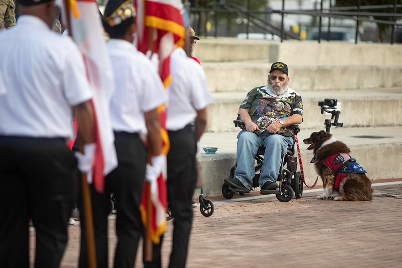 American Legion Post 197 Color Guard presenting Colors at Purple Heart Ceremony 2026