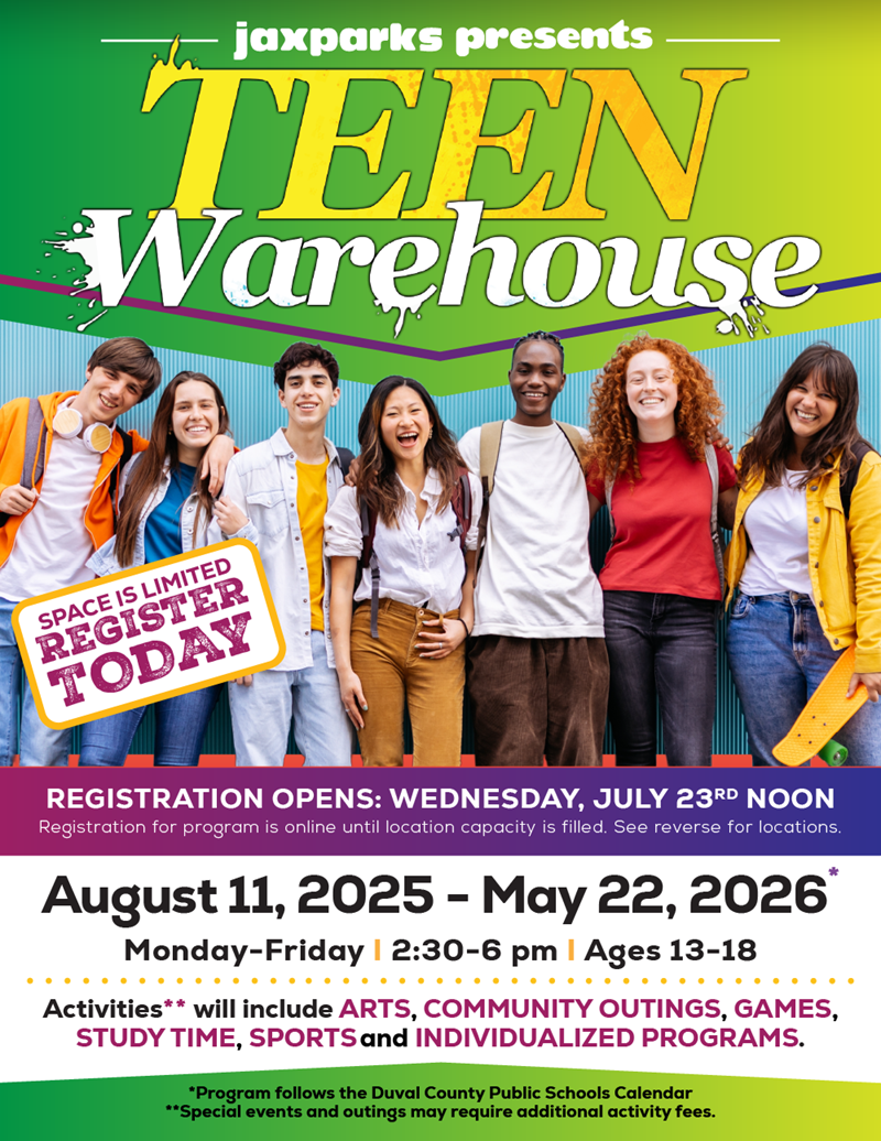 Teen Warehouse 2024-2025 Flyer FRONT