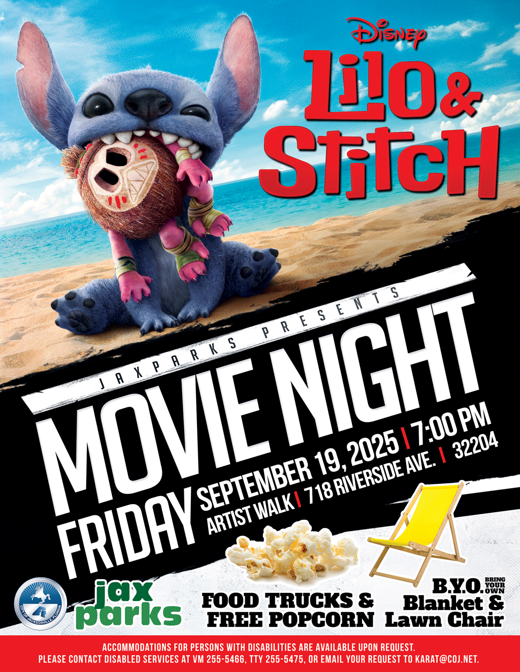 caricatures in the film on flyer