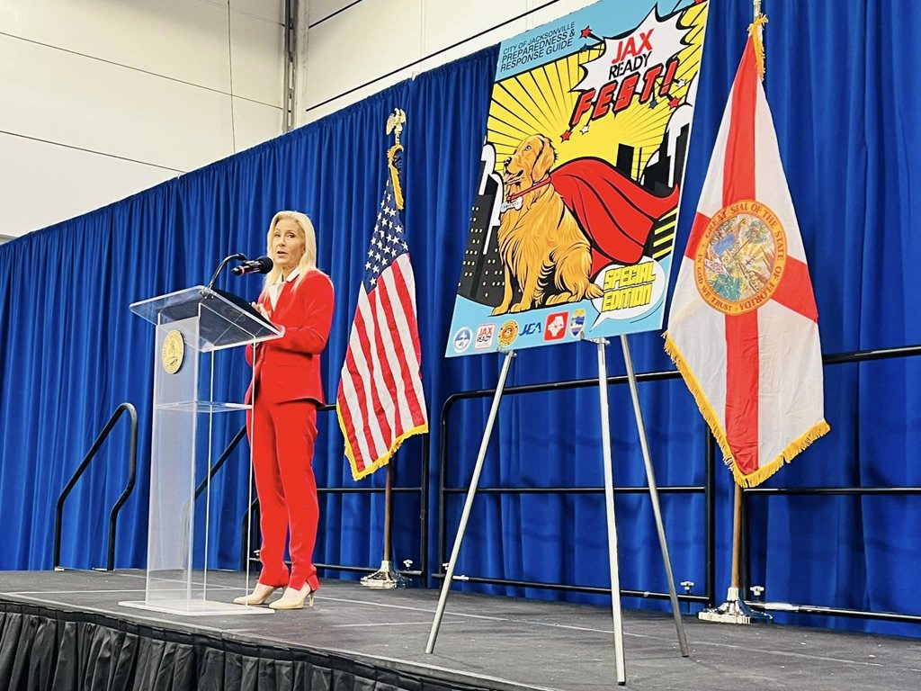 Mayor Donna on stage at Jax Ready Fest