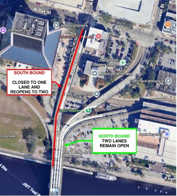 Riverfront Plaza Main Street Bridge Improvements Map