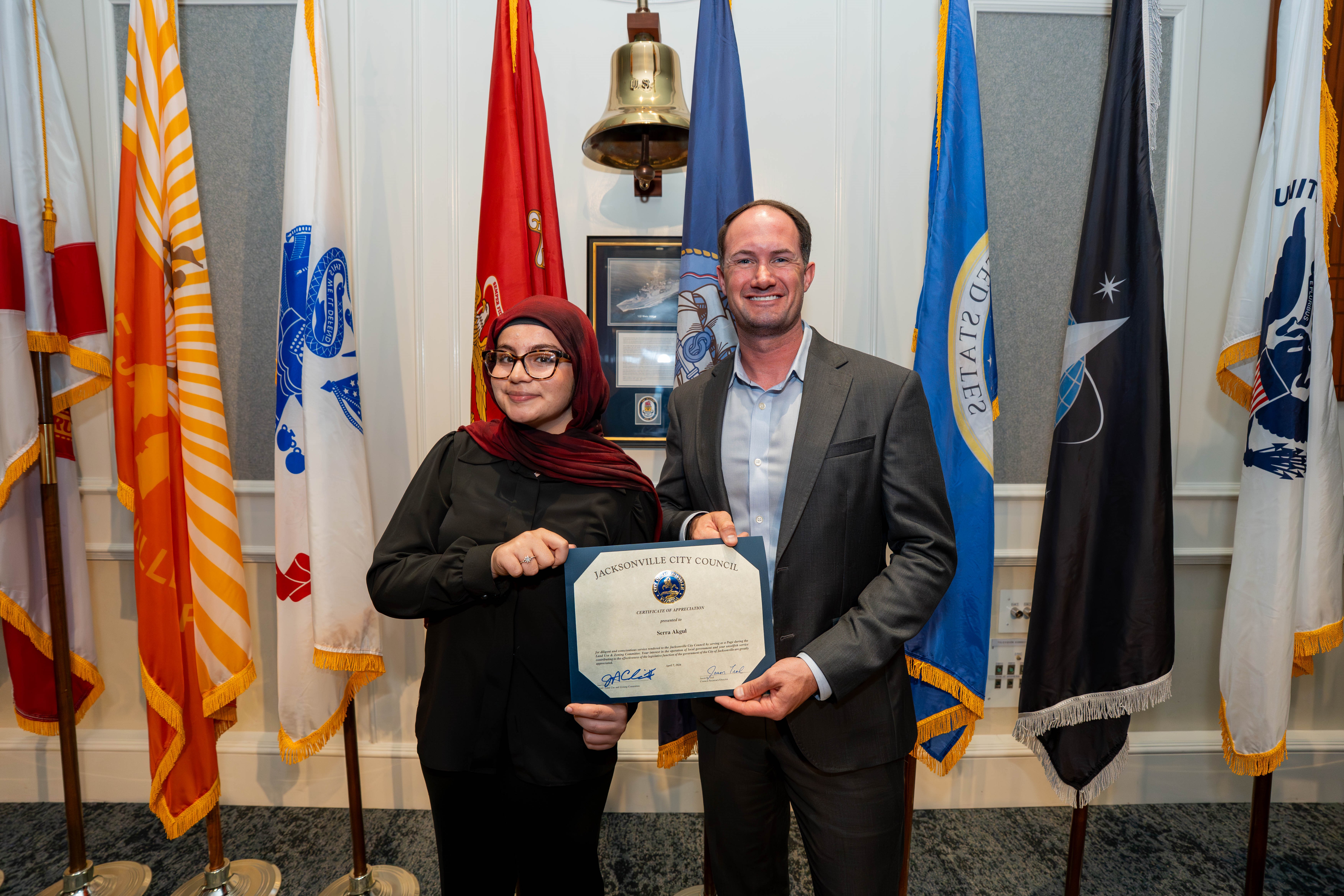 Serra Akgul and CM Joe Carlucci 