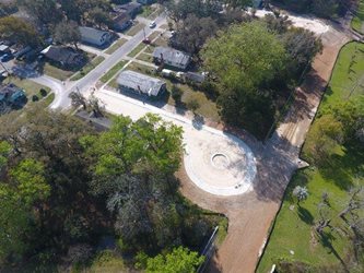 aerial view of neighborhood cul de sac