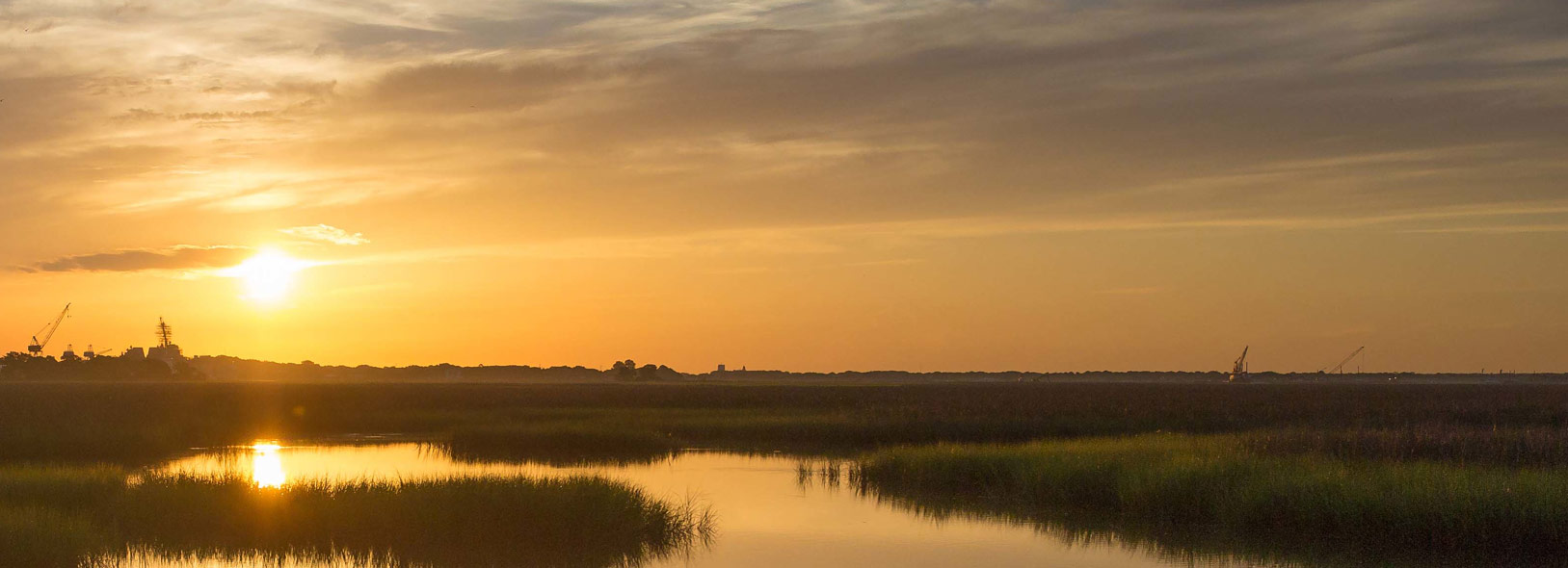 Sunset over river