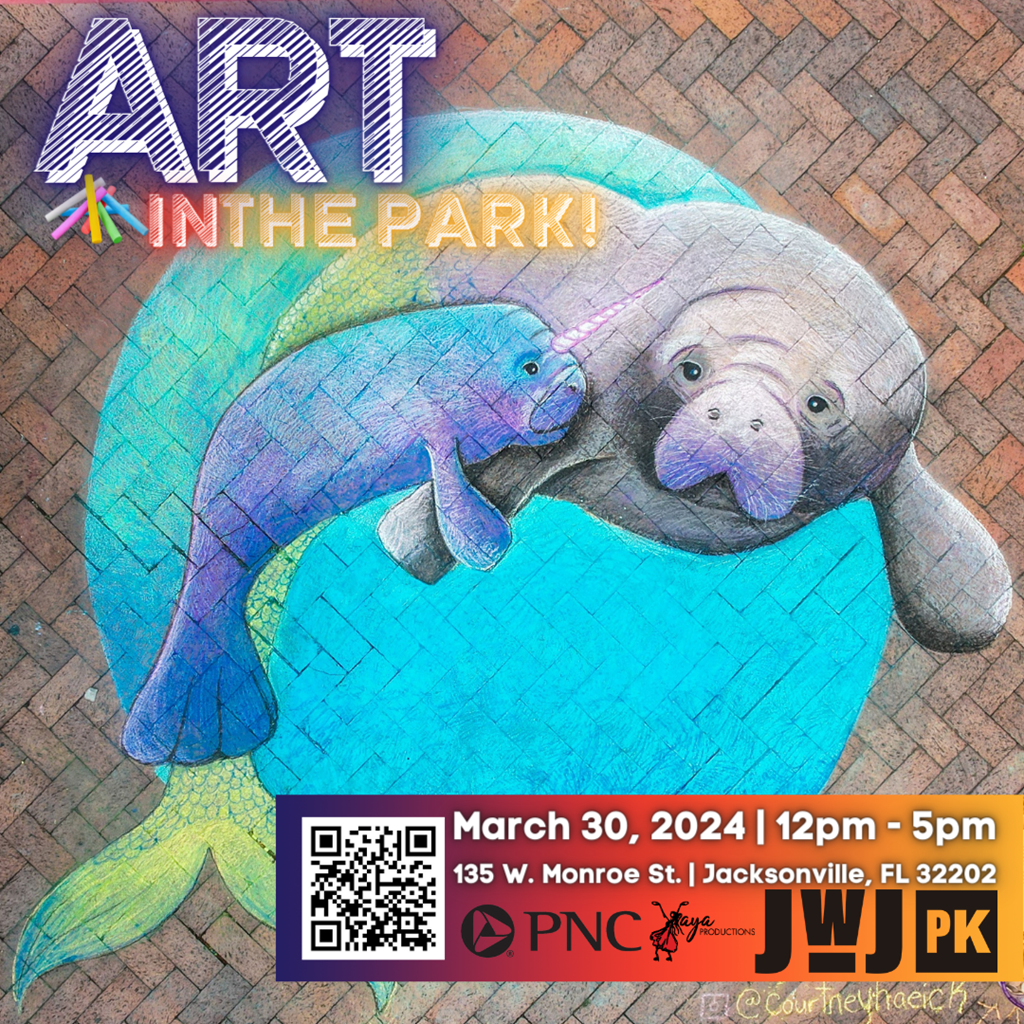 Manatee Chalk Drawing