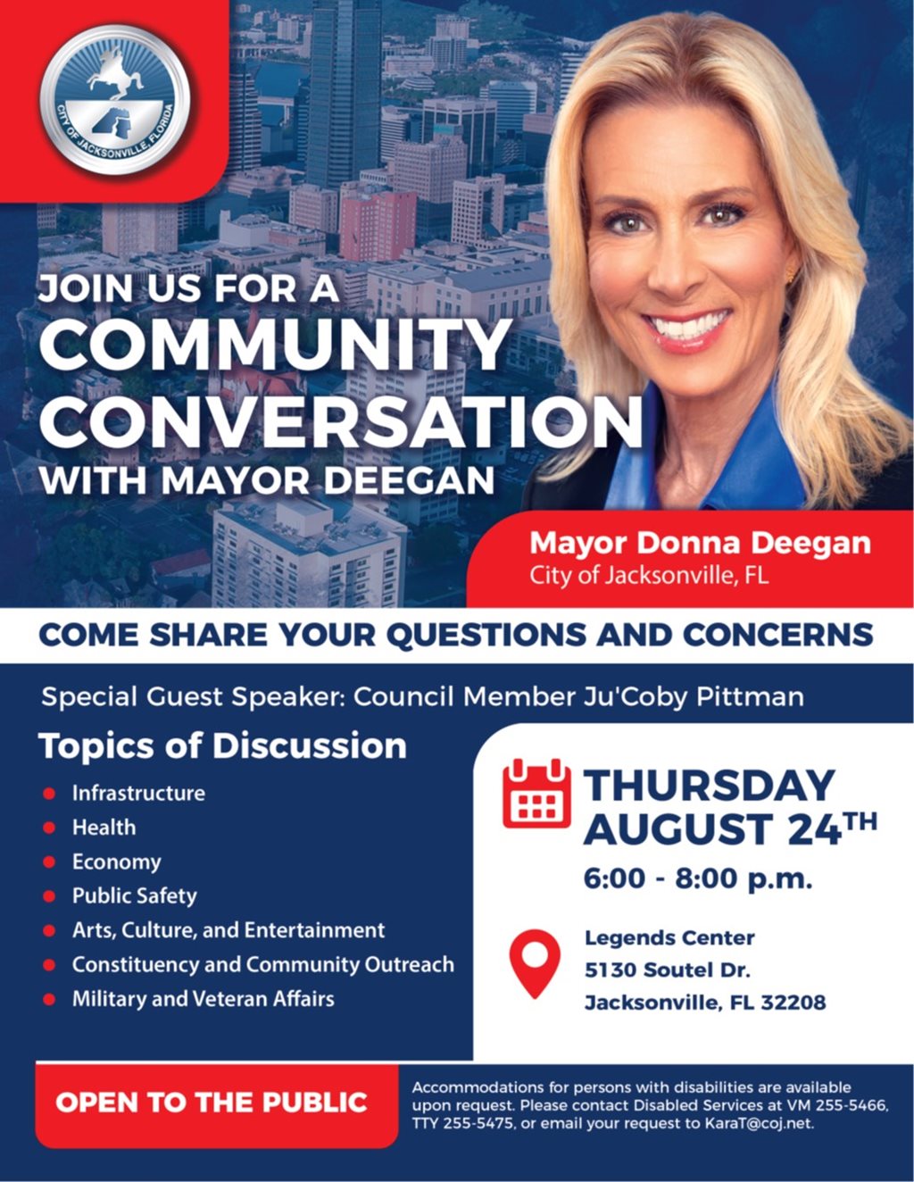 Mayor Donna Deegan Community Conversation Meeting with District 10