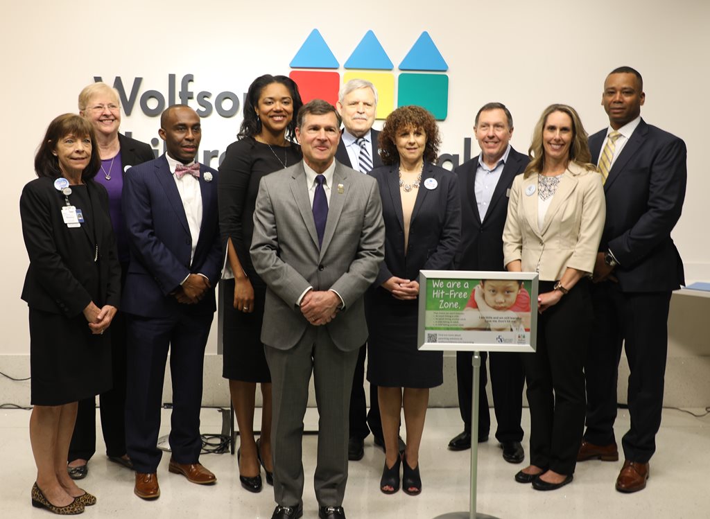 April 5, 2018 photo of Council Member Garrett Dennis at Wolfson Childrens Hospital.