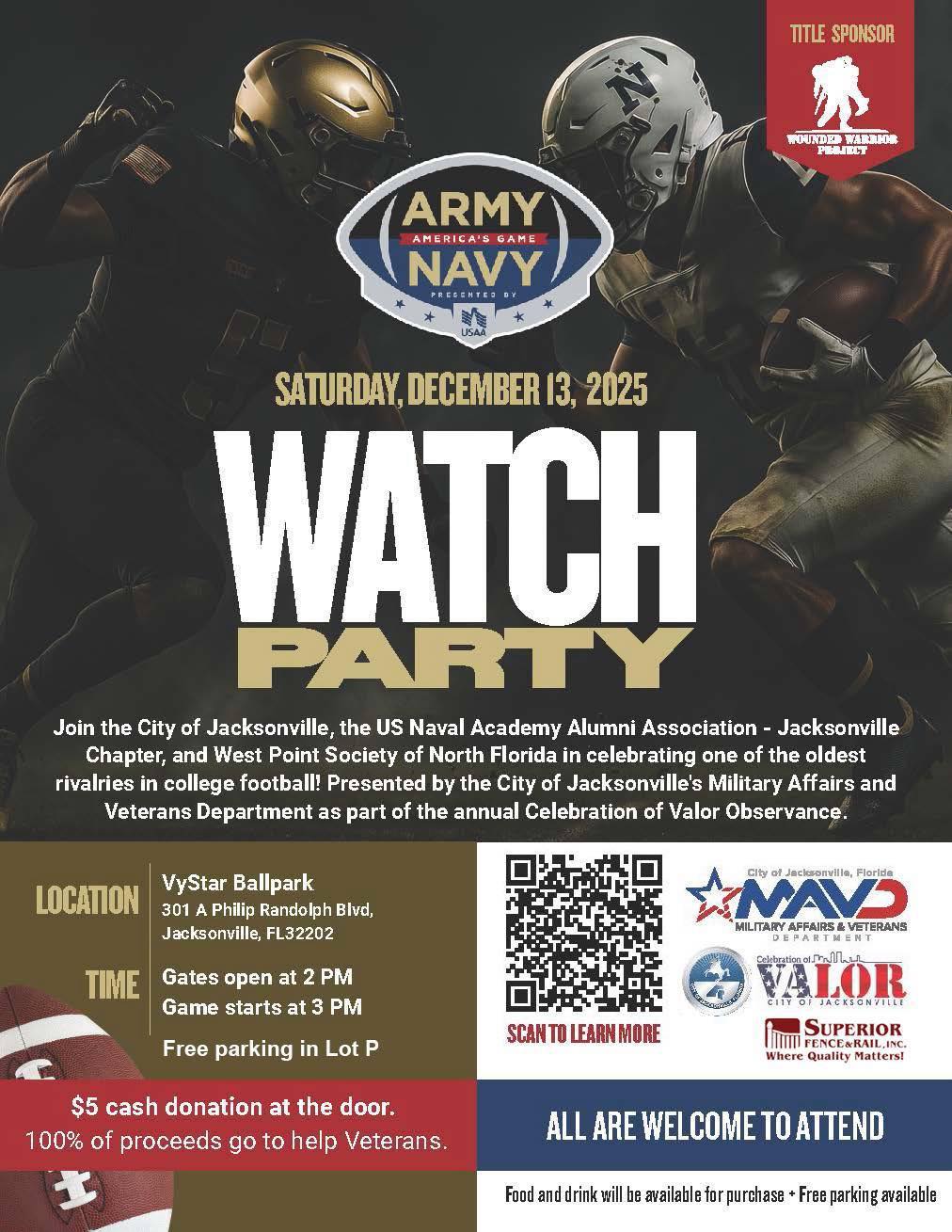 Army Navy Watch Party Flyer