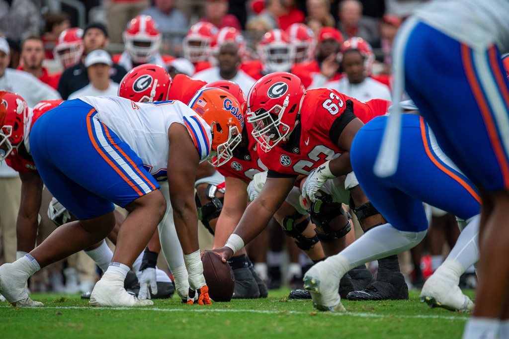 Florida Georgia football players on the field