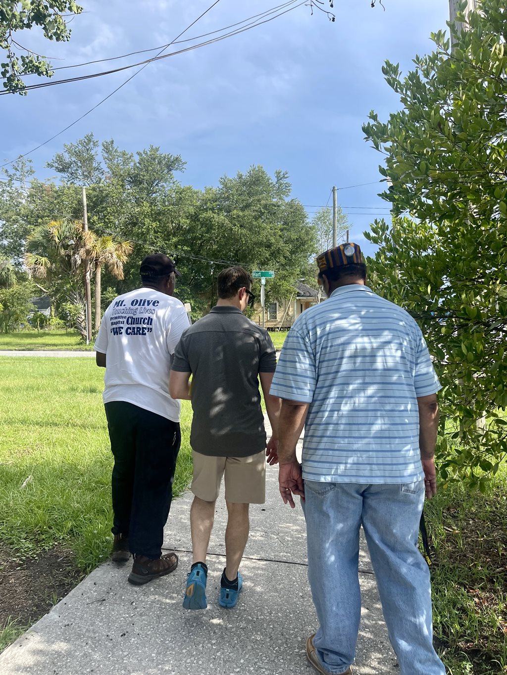 Council Member Peluso and Pastor Lee Harris 