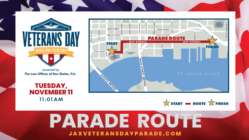 VETERANS DAY PARADE ROUTE MAP