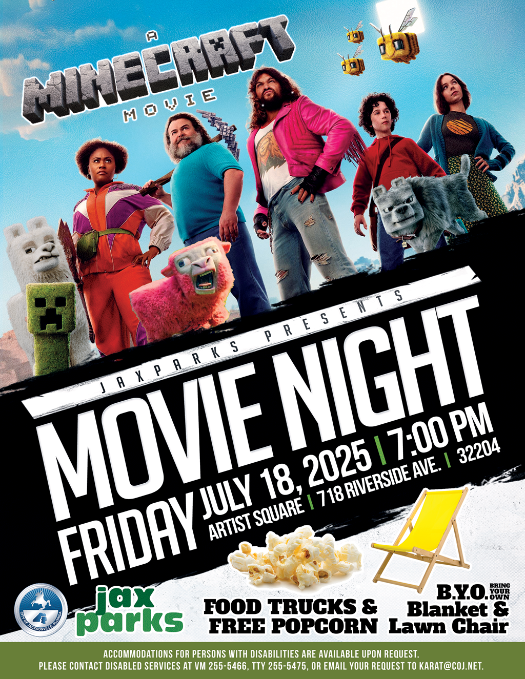 actors and charactures in the film on flyer