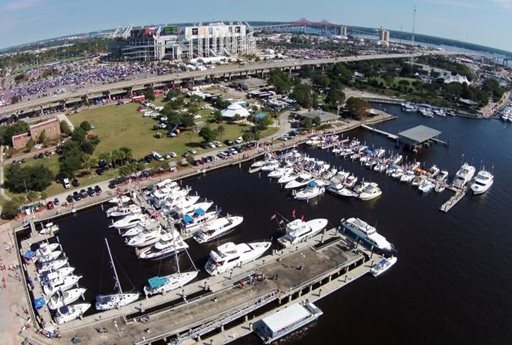 Marina filled with vessels