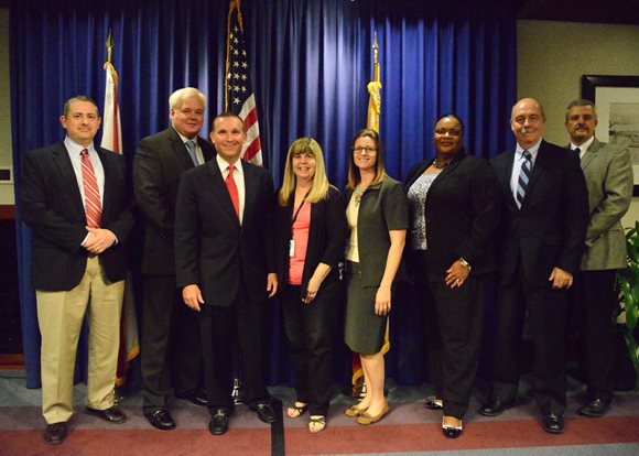 Mayor Lenny Curry with the new Neighborhoods Department leadership team.
