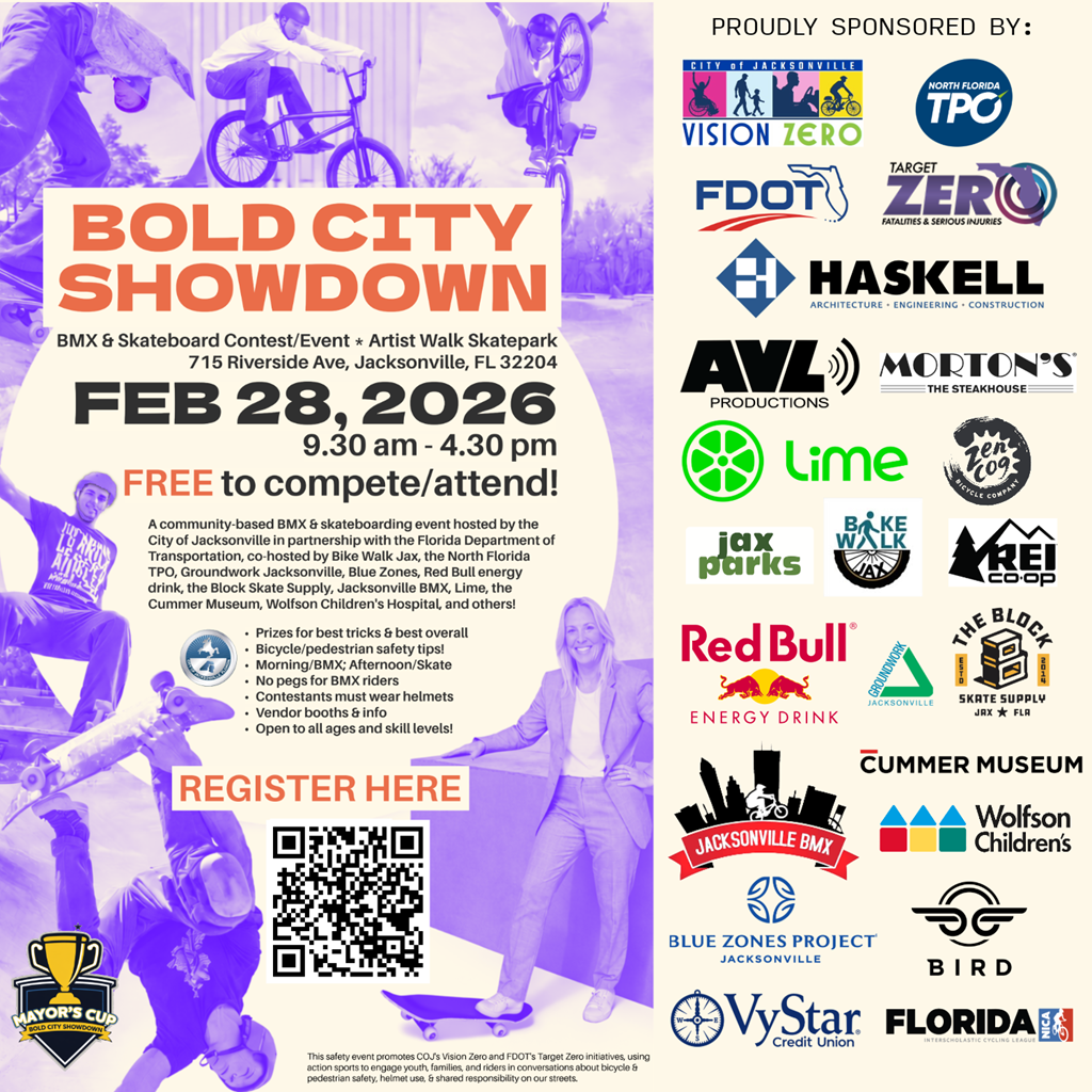 Bold City Showdown Flyer with event sponsor logos