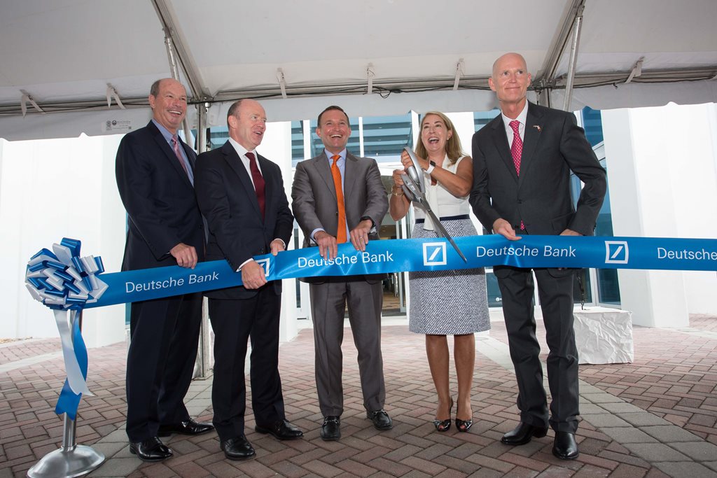 From left: Jerry Mallott, John Cryer, Mayor Lenny Curry, Leslie Slover and Governor Rick Scott