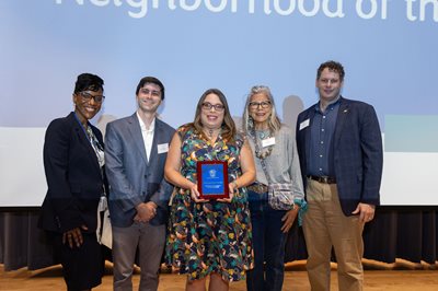 Representatives accepting an award