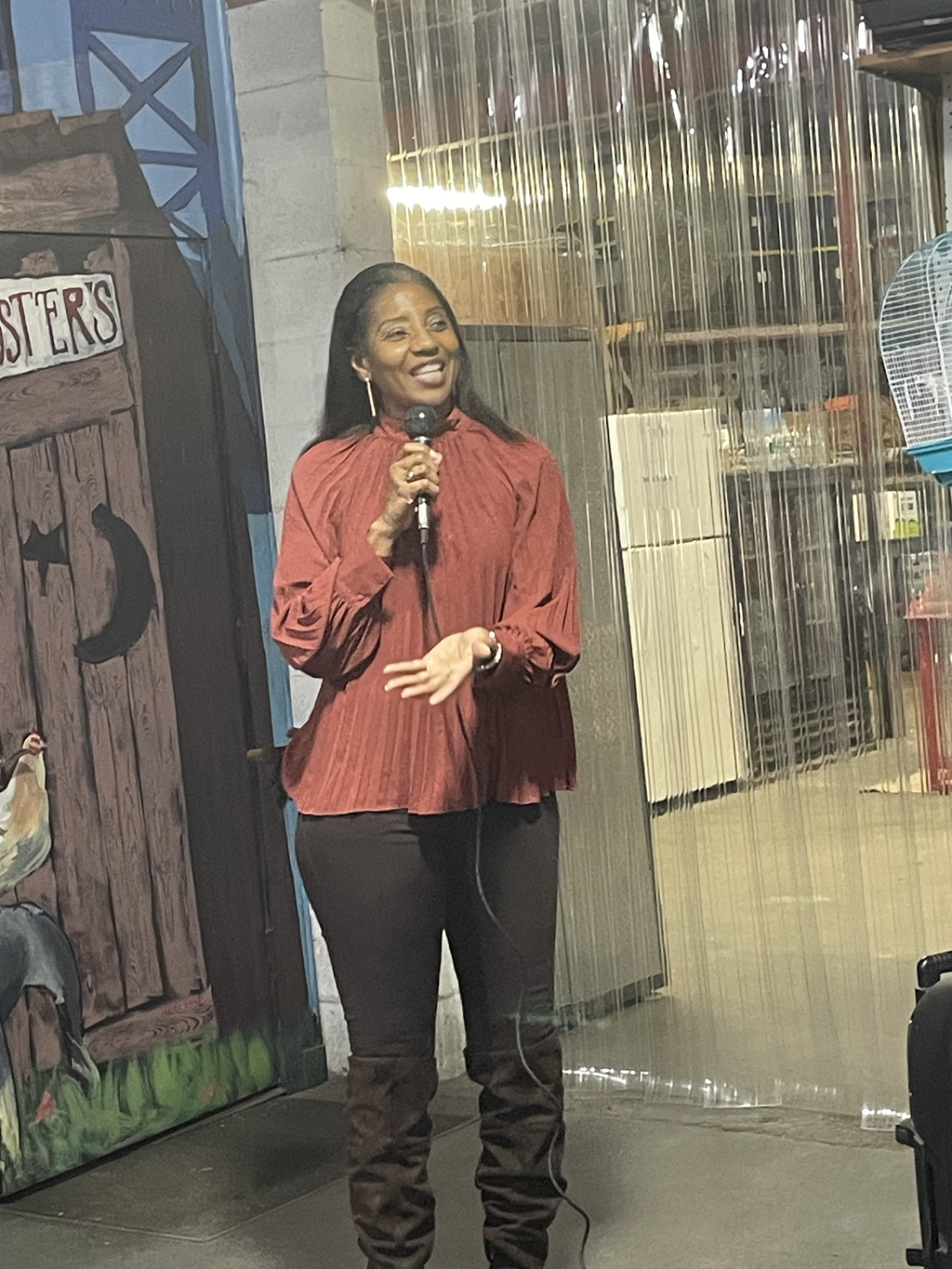 CM Clark-Murray speaking at the meeting